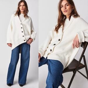 NWT Free People Chamomile Sweater Cardigan Ivory
